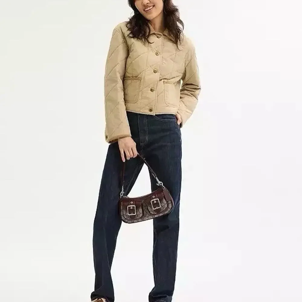 NWT Coach Ashton Bag In Signature Jacquard CBJ00 Silver/Oak/Maple